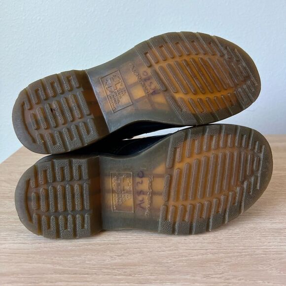 Women’s Dr. Martens Combat Boots Black Smooth Leather Size 6 - Picture 5 of 7